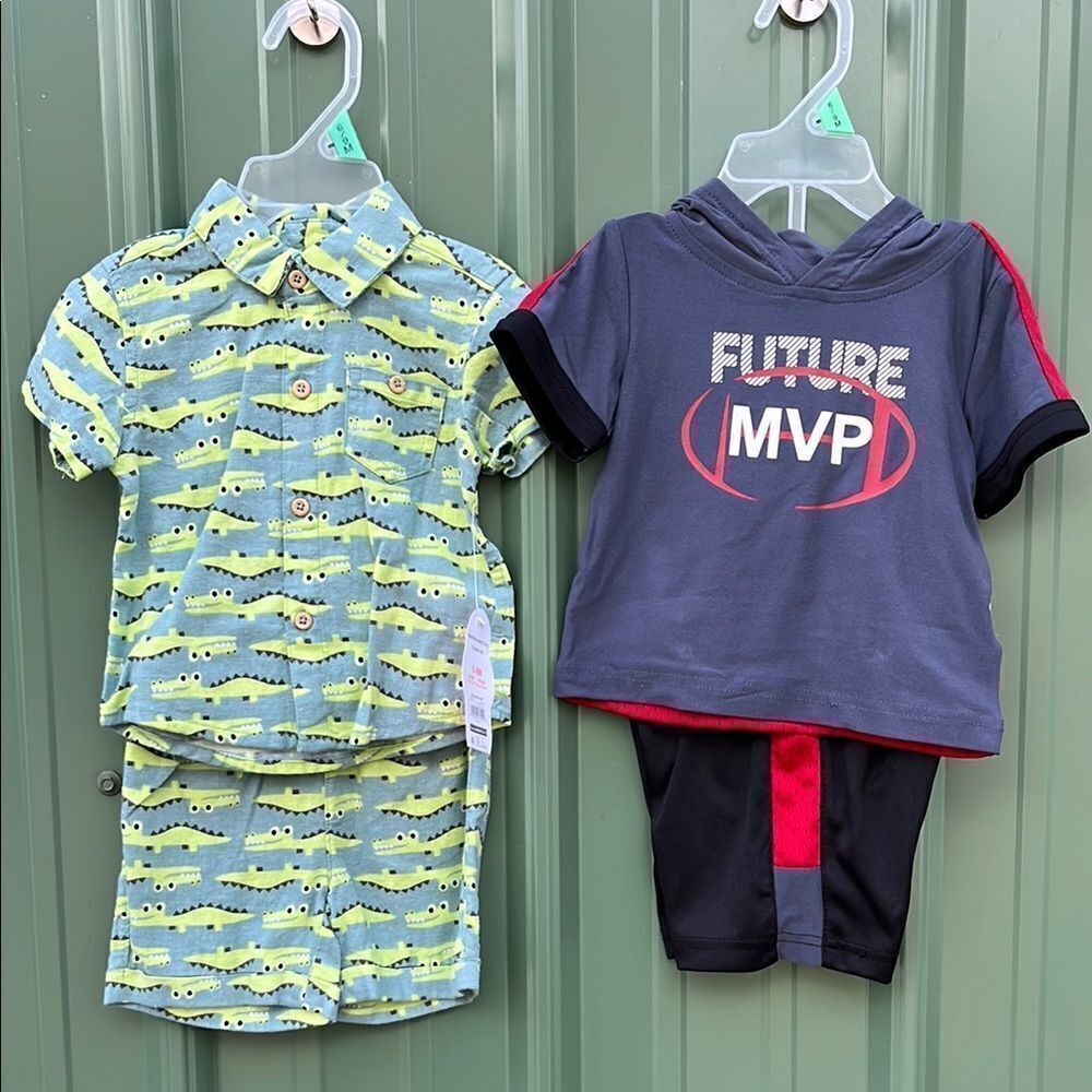 Baby Boy Shorts Shirt’s Bundle 4-Piece Size 6-9M